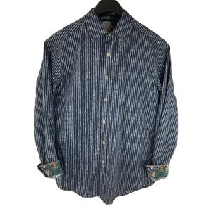 EUC Robert Graham ELLIS Renaissance Scene Cuff Reaper Skeleton Shirt MEDIUM